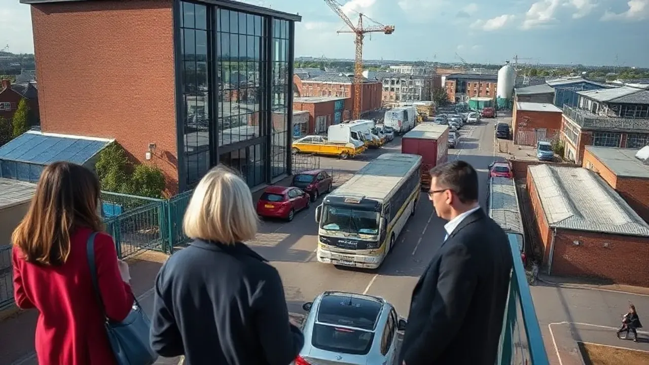 An elevated view across a site relevant to legal advice and solicitors near Manchester