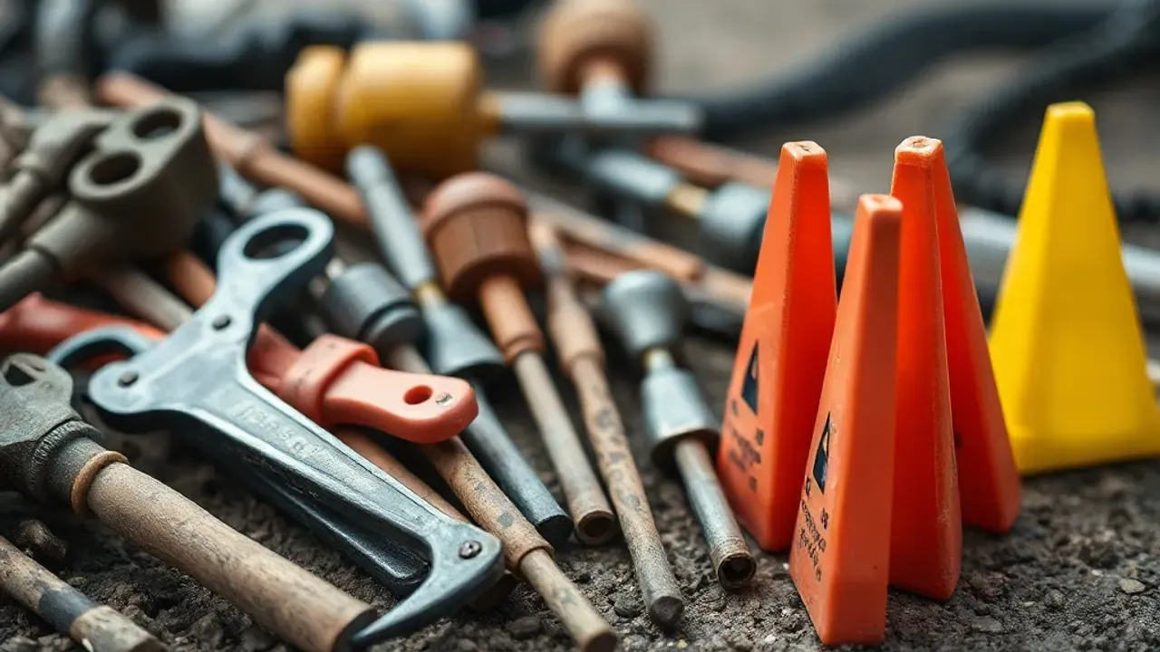 Tools and site markers used in What Solicitors & Legal costs in Manchester